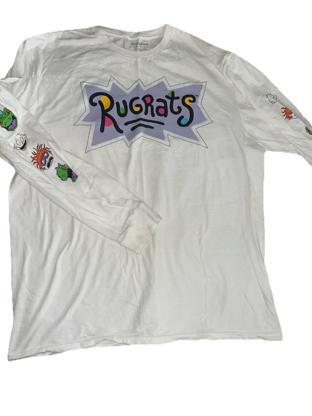 Rugrats MEN White Long Sleeve Graphic Tee